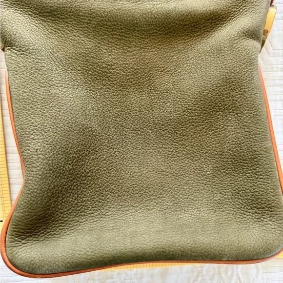 Ghurka Olive and brown trim Shoulder Bag - Picture 3 of 8